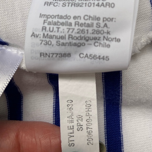 J. Crew Tie Back Top in Striped Mariner Cloth  3/4 Sleeve XS - Picture 7 of 8